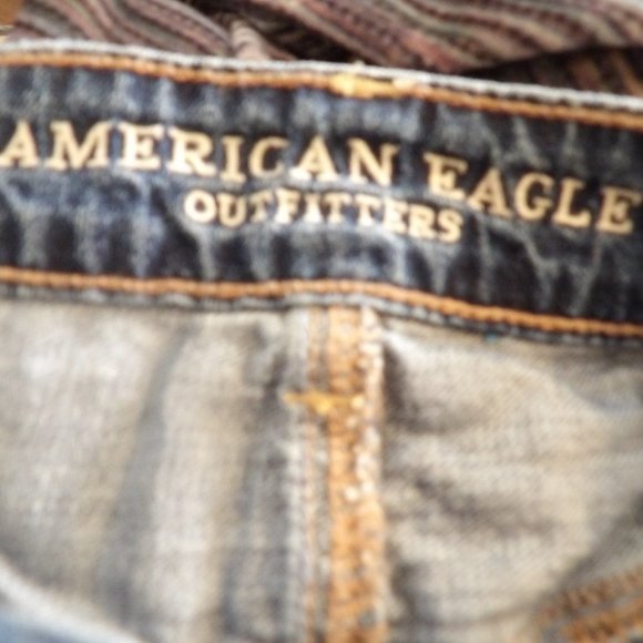 American Eagle Outfitters " Tomgirl Shortie" Distressed Embroidered Stars Shorts - Picture 7 of 7